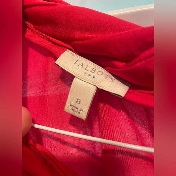 Talbots Elegant Red Sleeveless Dress - Picture 2 of 4